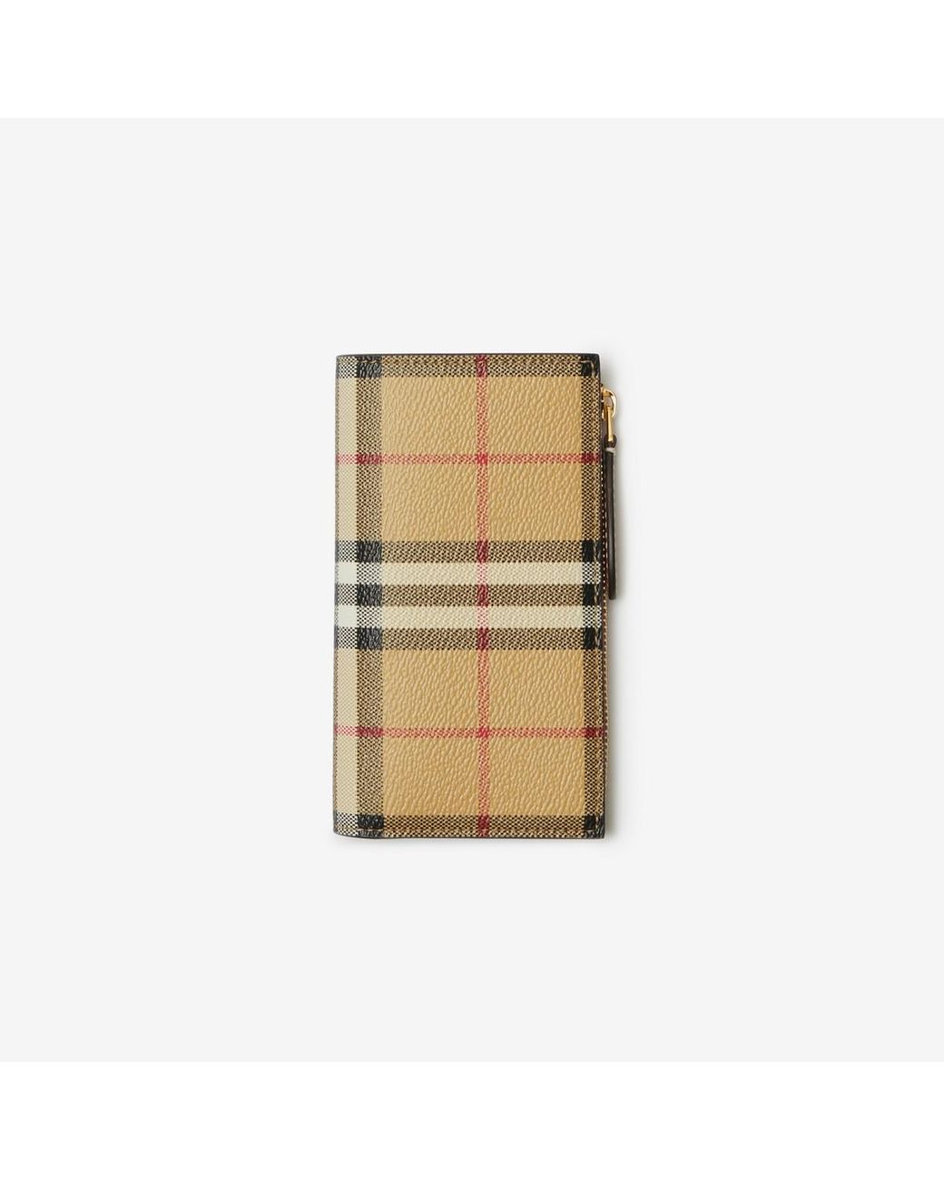 Burberry Natural Medium Check Bifold Wallet