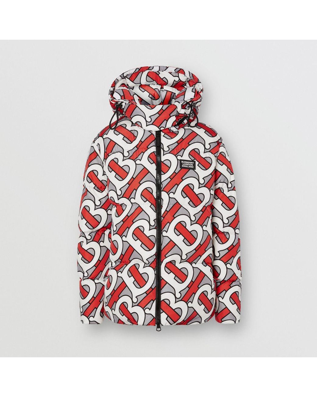 Burberry Monogram Print Puffer Jacket in Red for Men Lyst