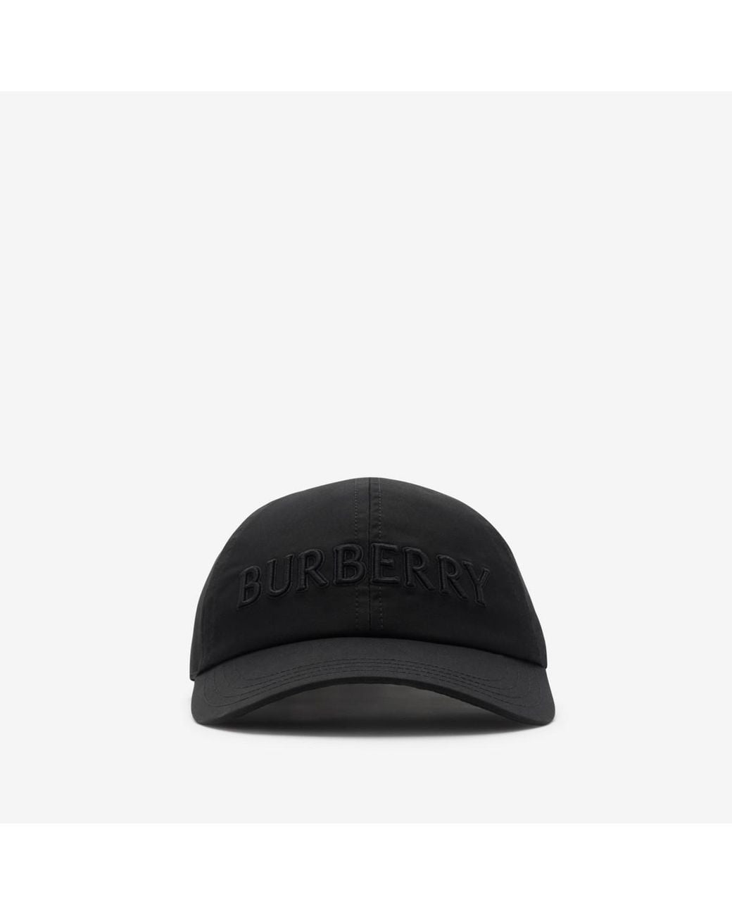 Burberry Black Logo Gabardine Baseball Cap for men