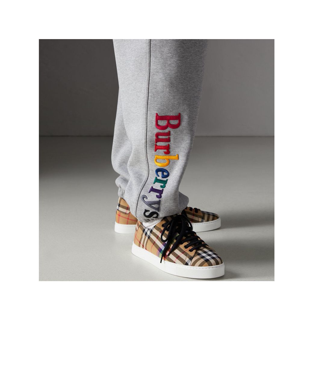 Burberry Rainbow Logo Sweatpants in Grey for Lyst Canada