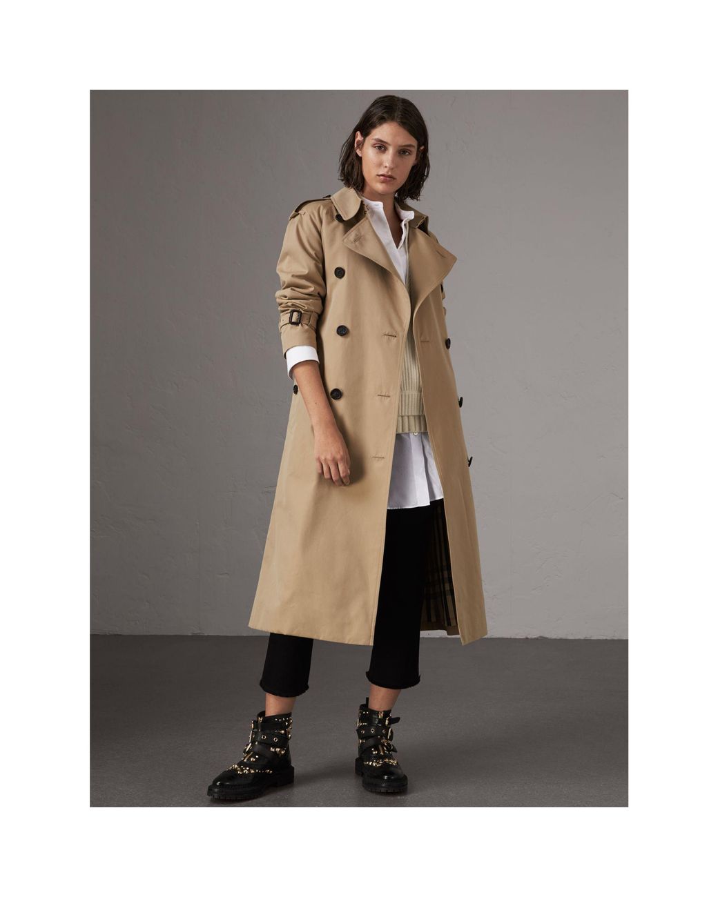 Burberry The Westminster – Extra-long Trench Coat in Natural | Lyst