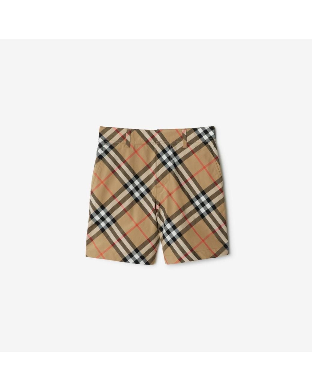 Burberry Multicolor Childrens Check Cotton Shorts for men