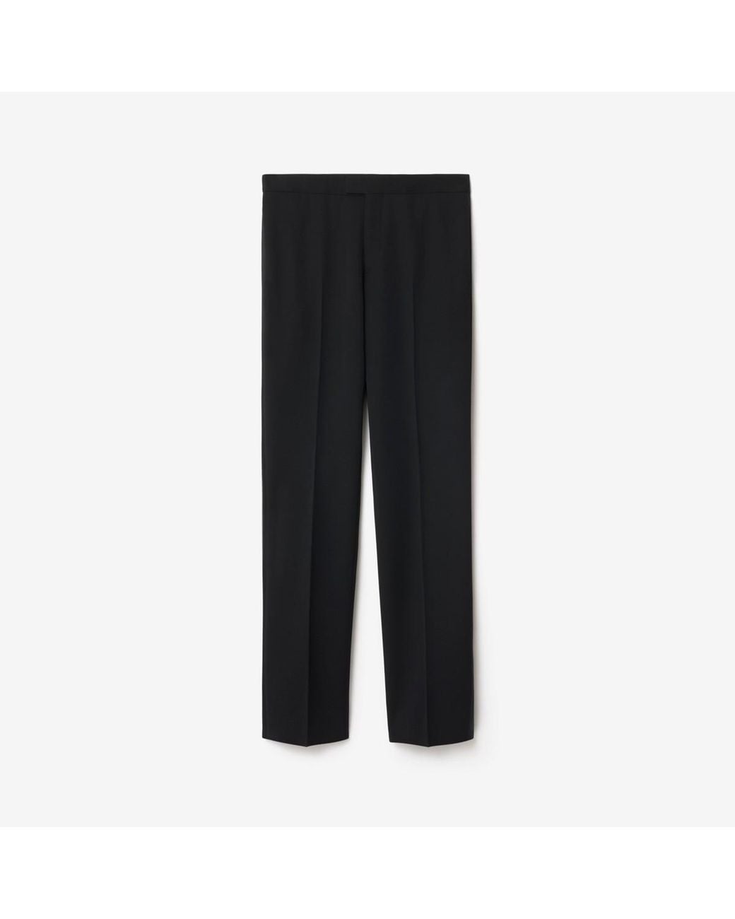 Burberry Black Grain De Poudre Wool Tuxedo Trousers for men