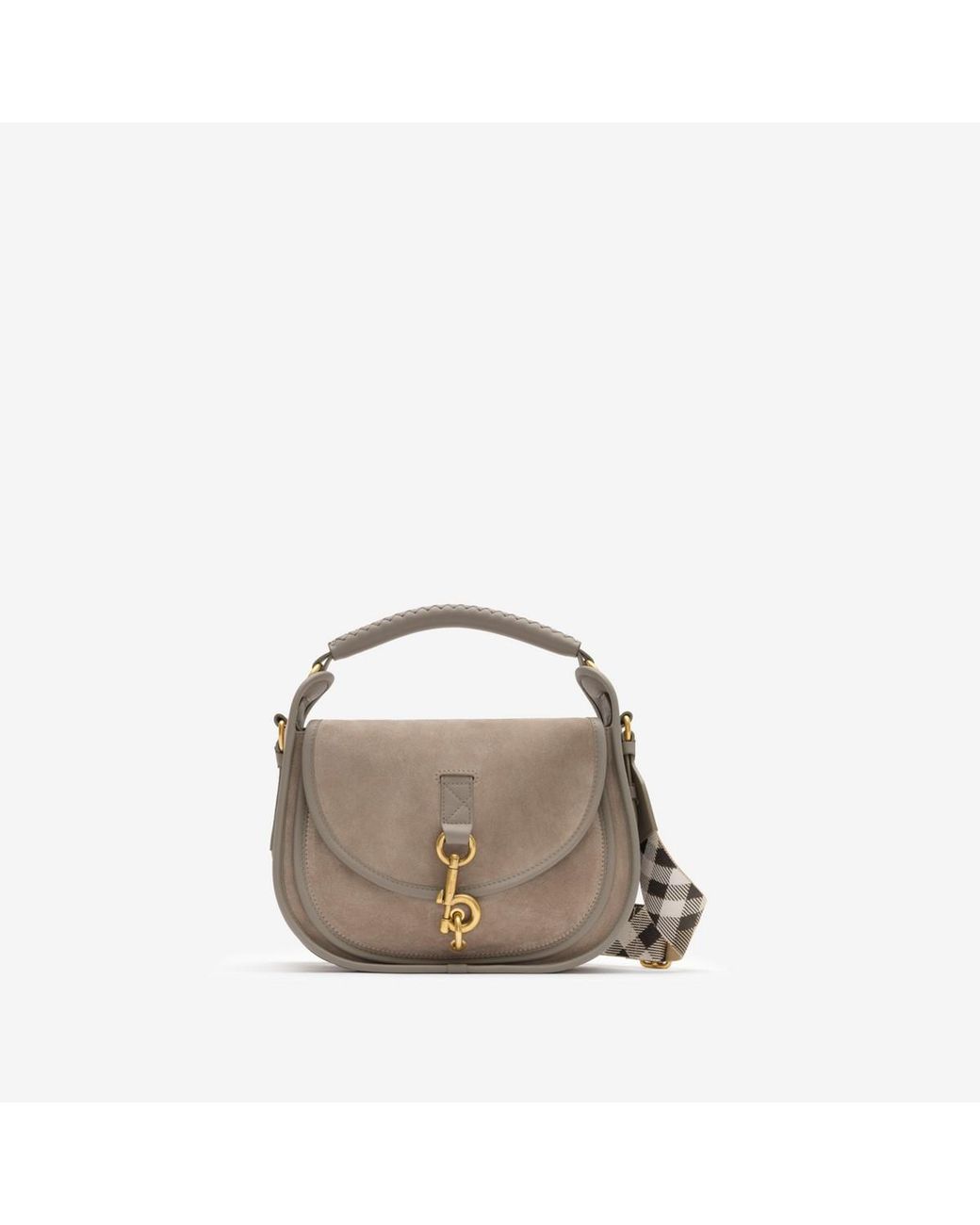 Burberry Brown Small B Clip Messenger Bag