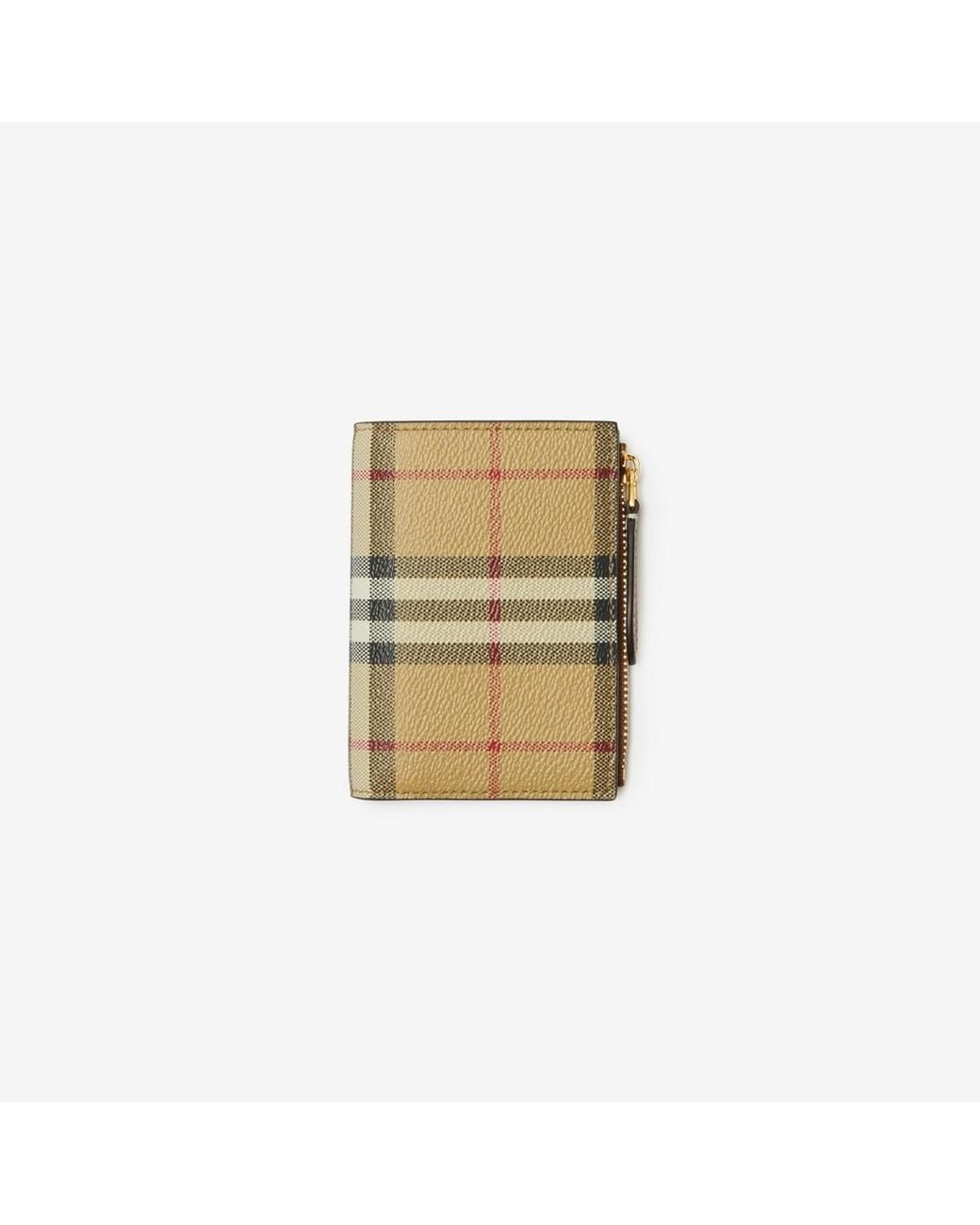 Burberry Natural Small Check Bifold Wallet