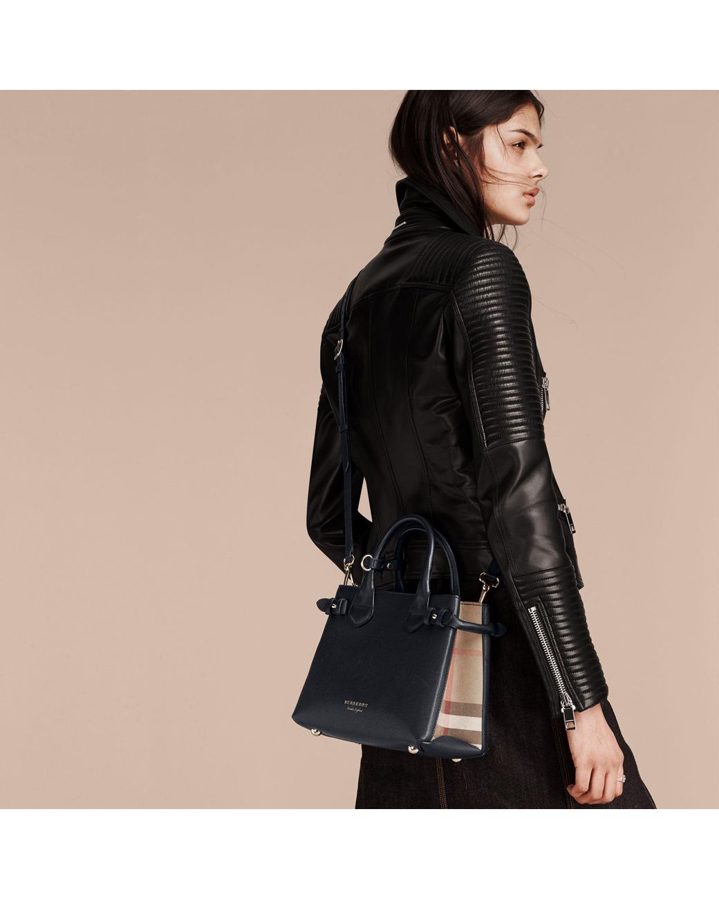 The small banner in leather and house best sale check