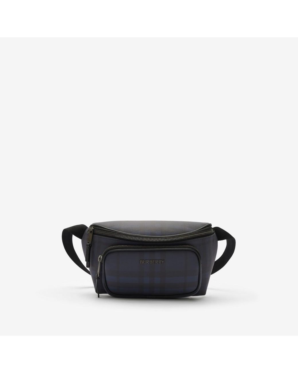 Burberry Black City Check Belt Bag for men