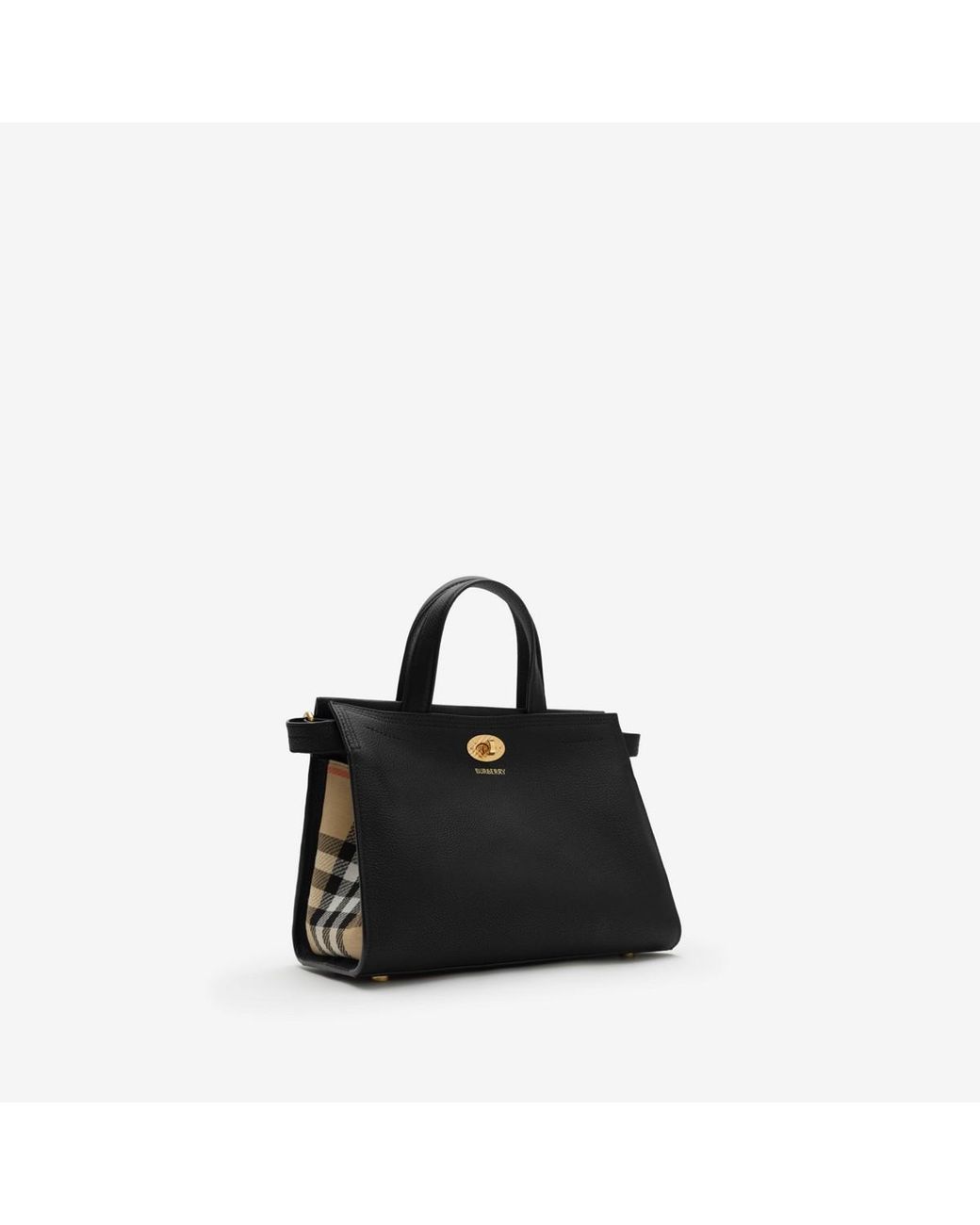 Burberry Black Mini Check Cotswolds Tote