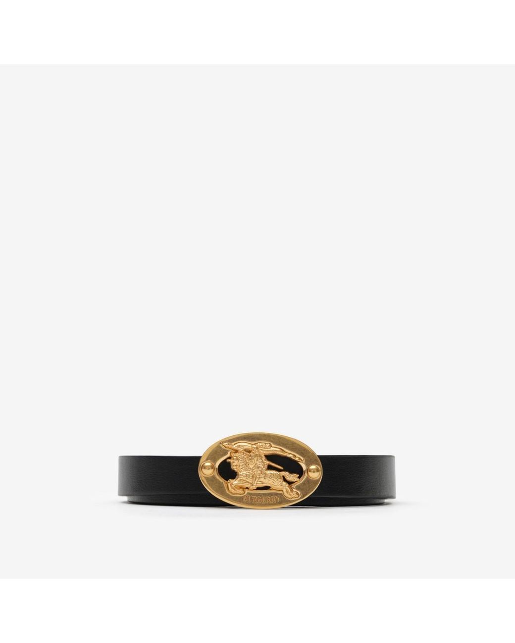 Burberry Multicolor Reversible Leather Oval Belt