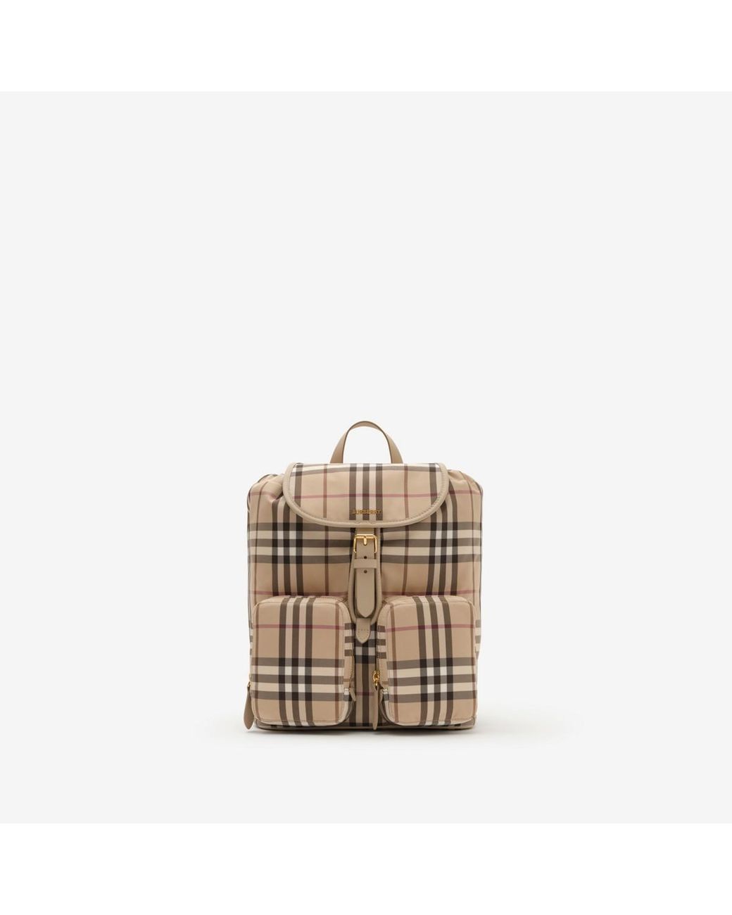 Burberry Natural Medium Check Backpack