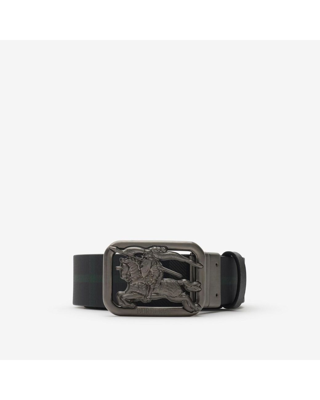 Burberry Black Reversible Check Rider Belt for men