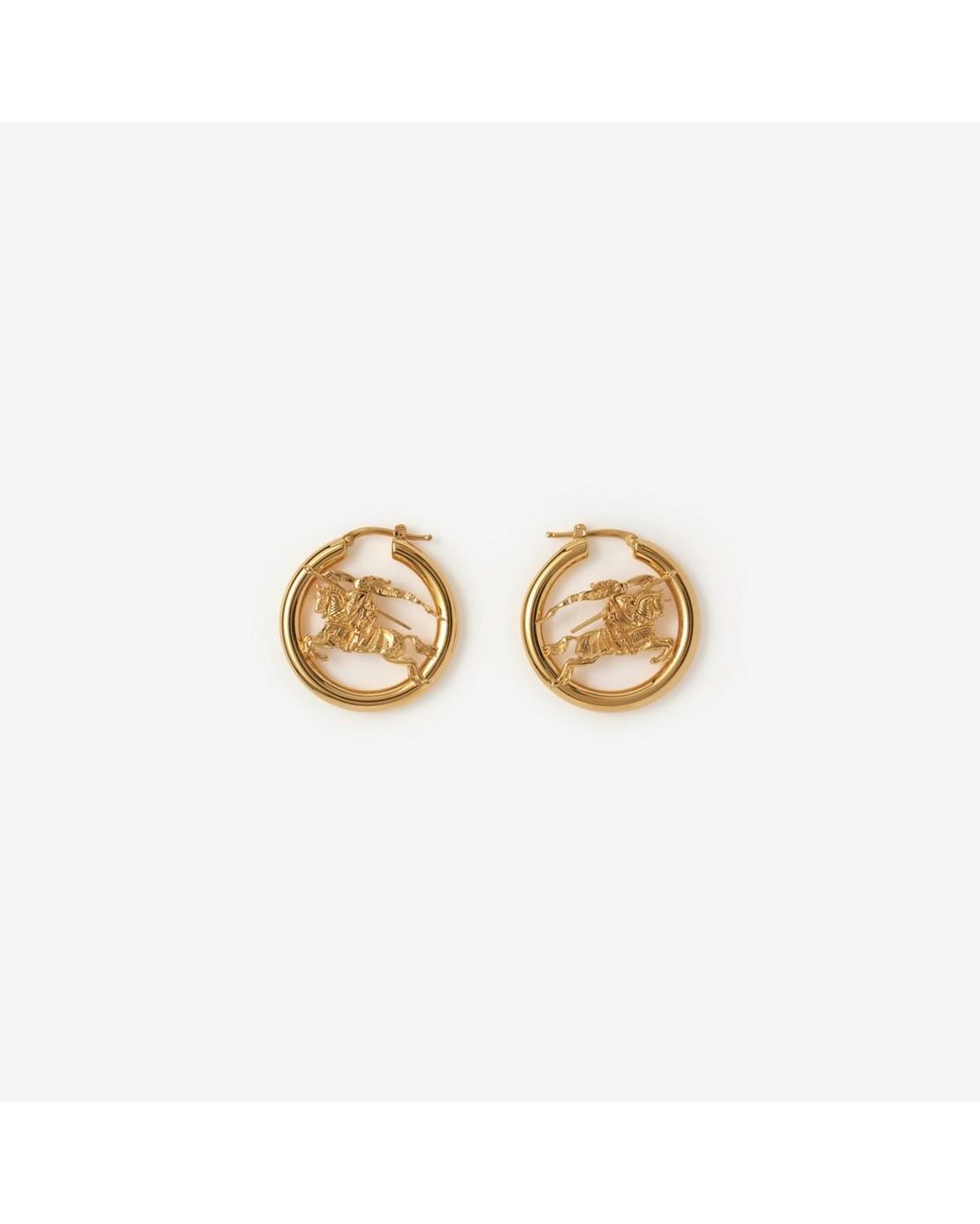 Burberry Metallic Knight Hoop Earrings