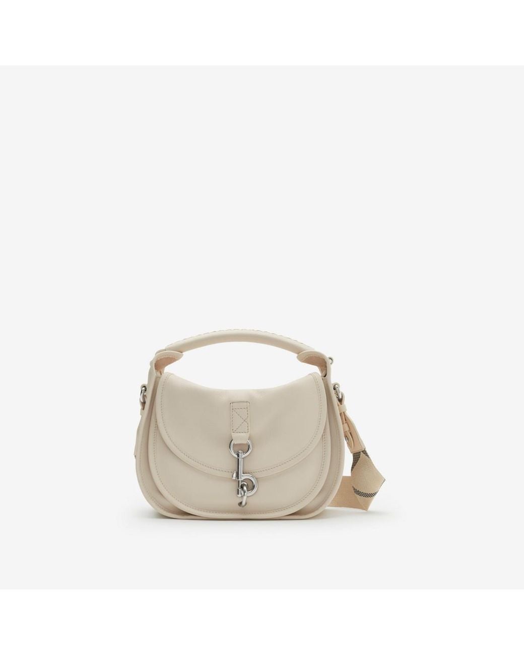 Burberry Natural Small B Clip Messenger Bag