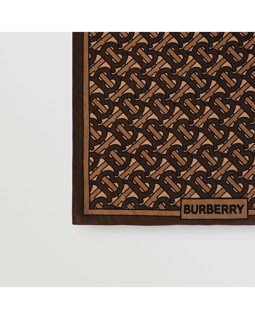 Burberry Serviette en coton Monogram femme de coloris marron