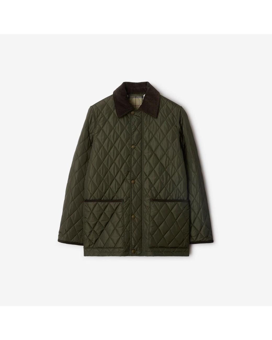 Burberry Green Quilted Nylon Barn Jacket