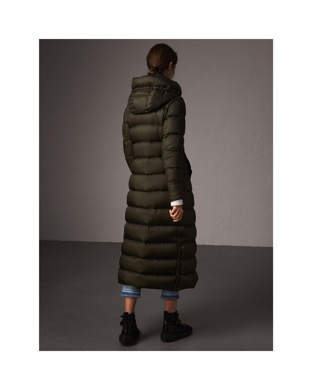 burberry long down coat