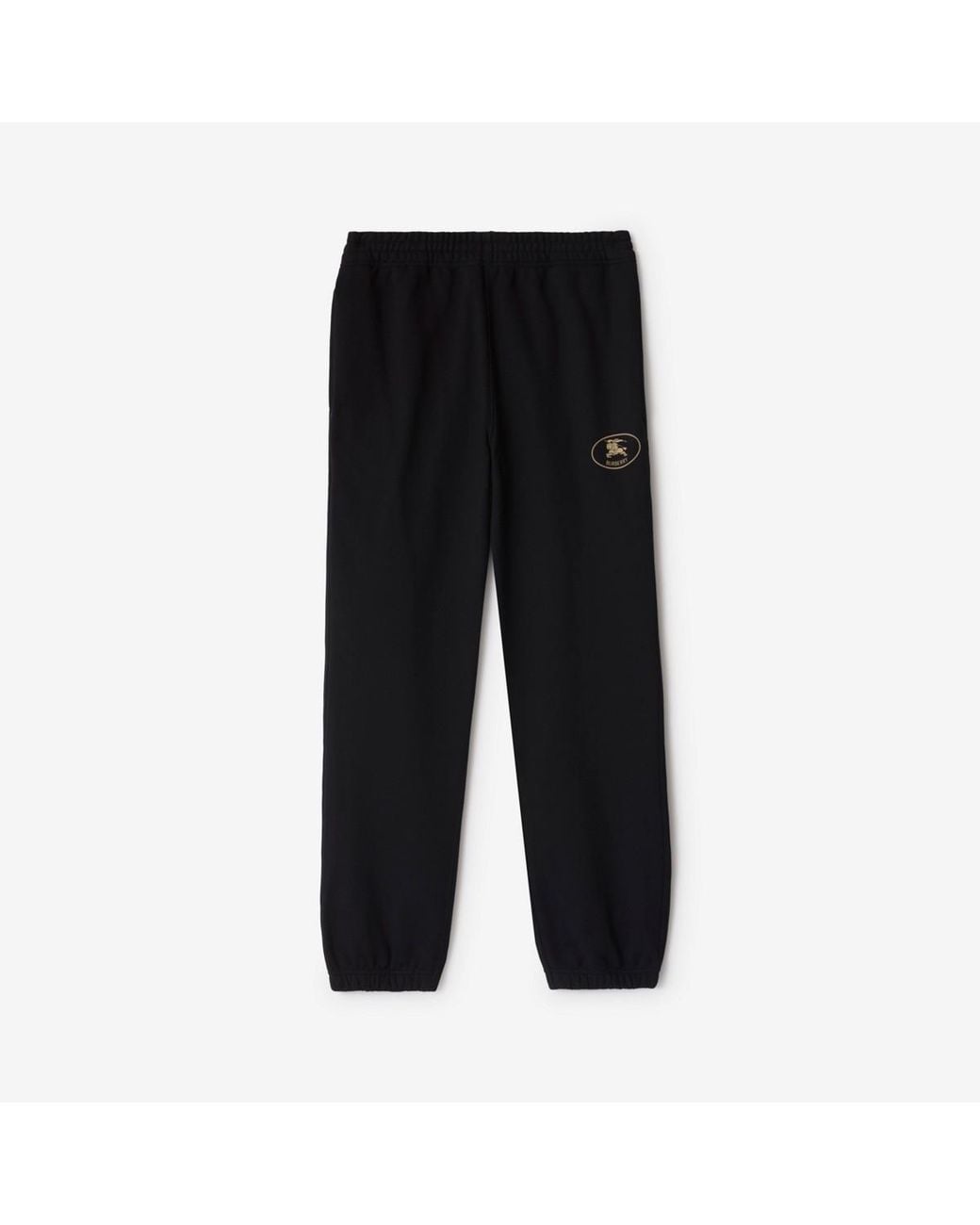 Burberry Black Knight Stamp Cotton Jogging Pants for men