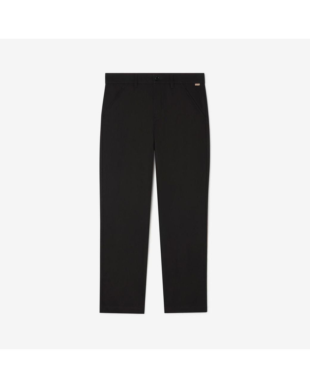 Burberry Black Cotton Twill Chinos for men