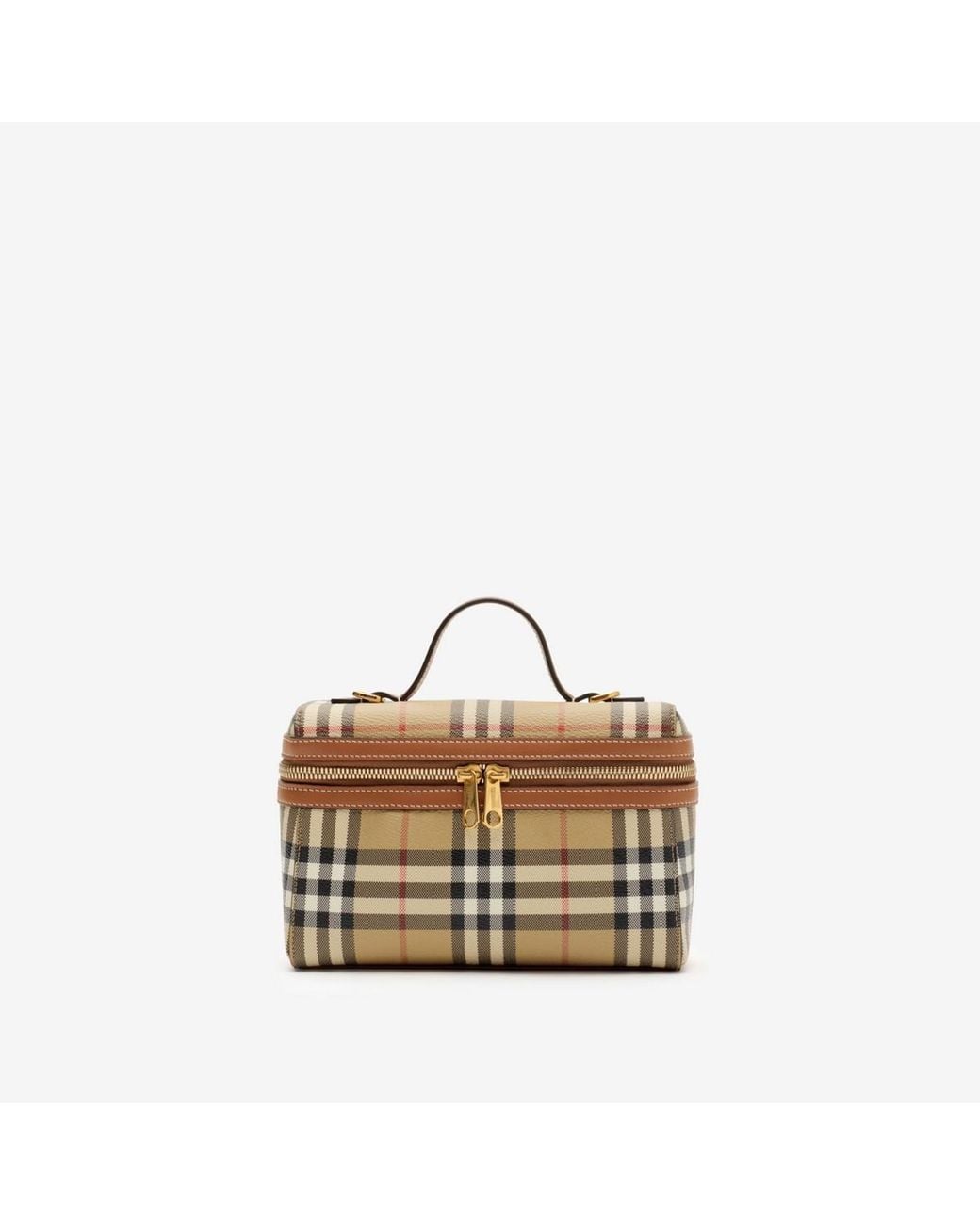 Burberry Brown Check Vanity Bag