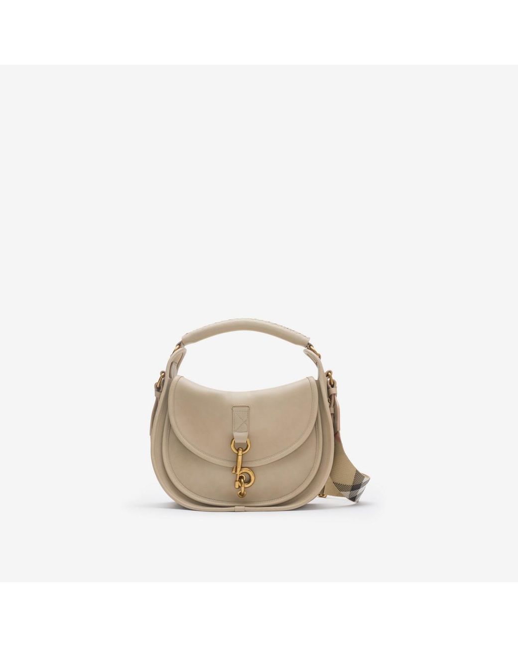 Burberry Natural Small B Clip Messenger Bag