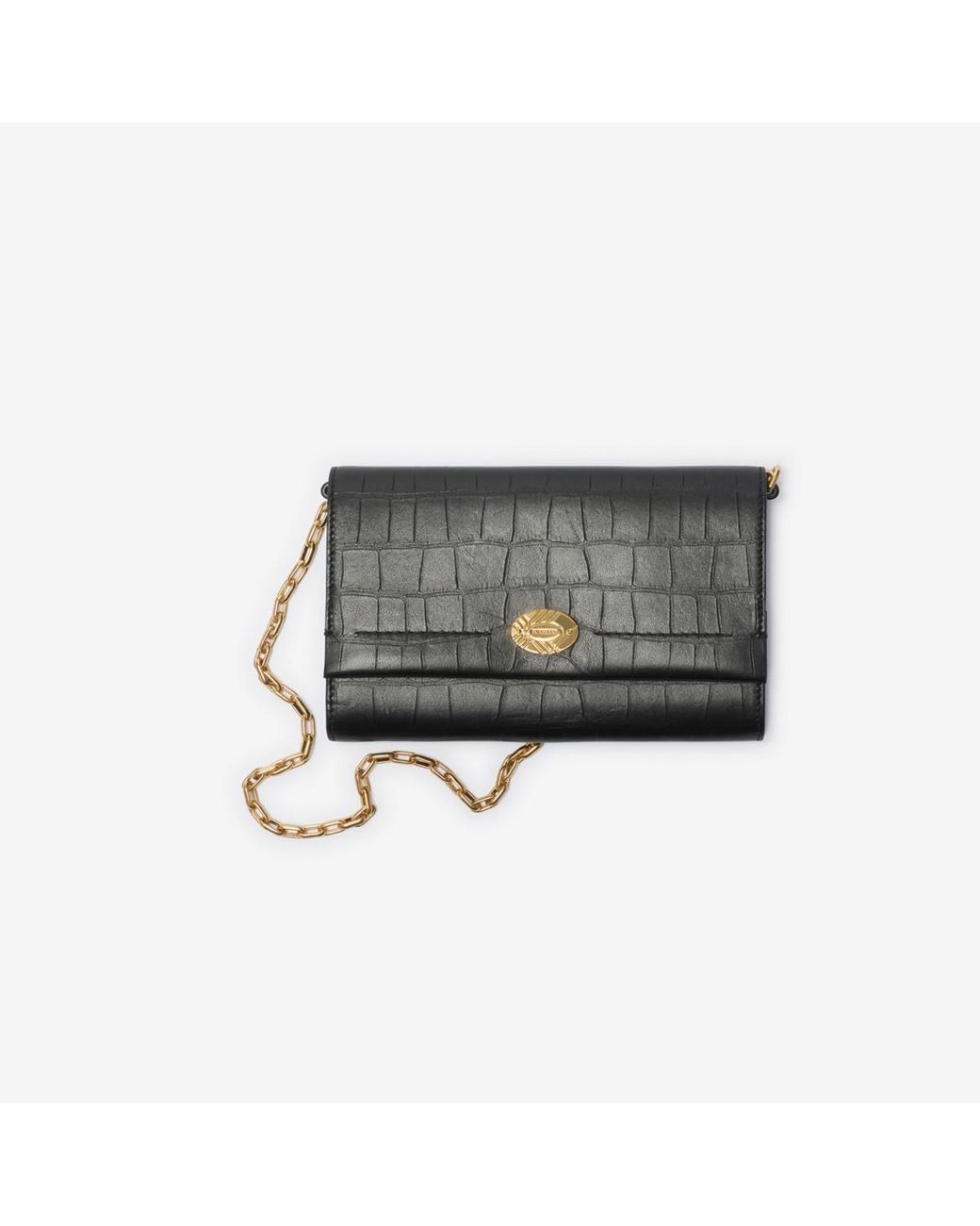 Burberry Black Cotswolds Chain Strap Wallet