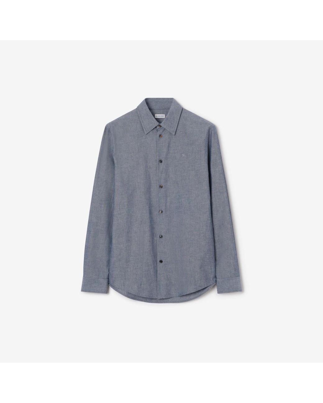 Burberry Blue Classic Fit Cotton Blend Shirt for men