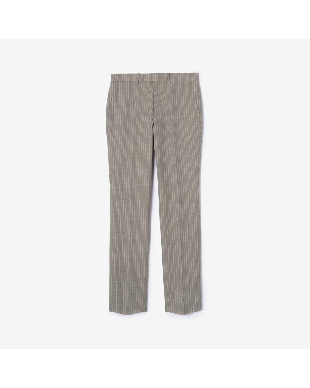 Burberry Gray Pinstriped Wool Sloane Tailored Trousers for men