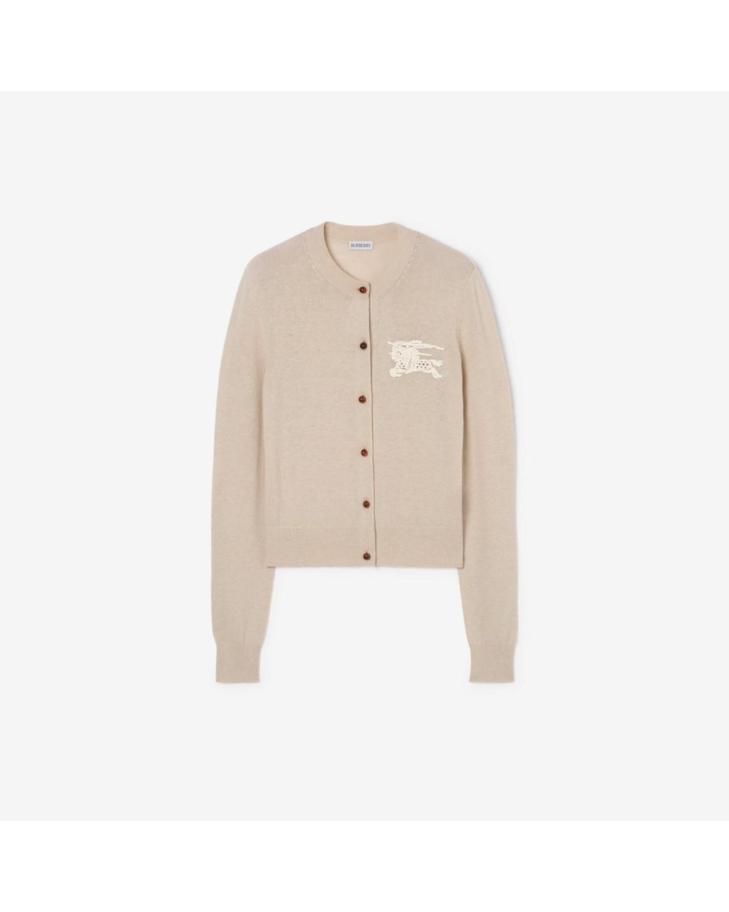 Burberry Natural Knight Cotton Wool Cardigan