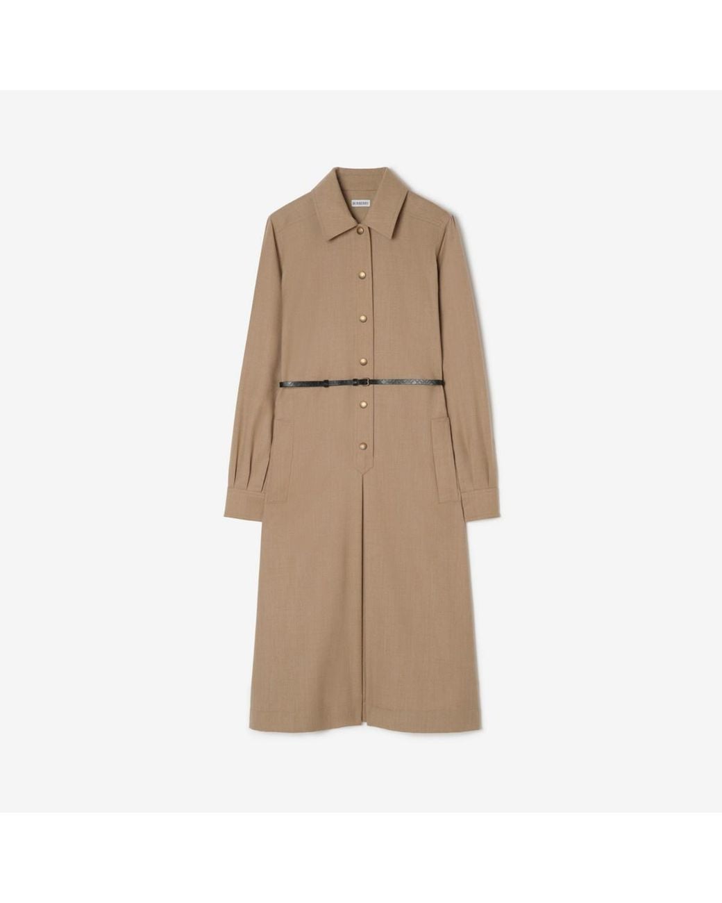 Burberry Natural Wool Shirt Dress