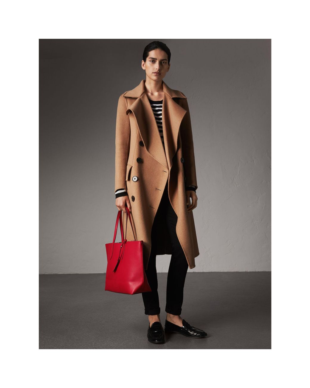 Burberry The Medium Reversible Tote In Haymarket Check And Leather Poppy Red  | Lyst