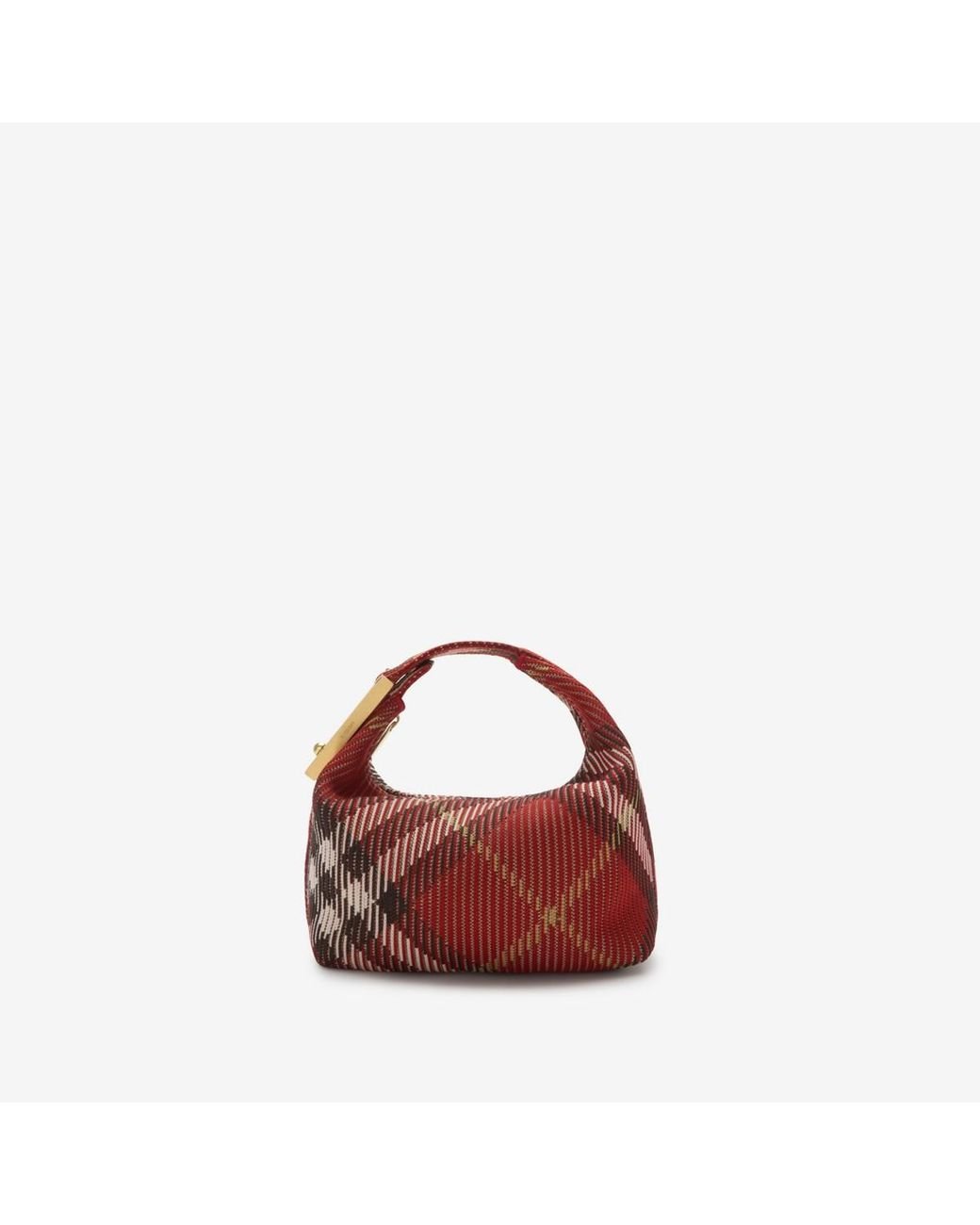 おすすめ☆大人気【Burberry】 レッド ミニ Peg ダッフルバッグ BURBERRY Mini Peg Duffle Bag - Scarlet