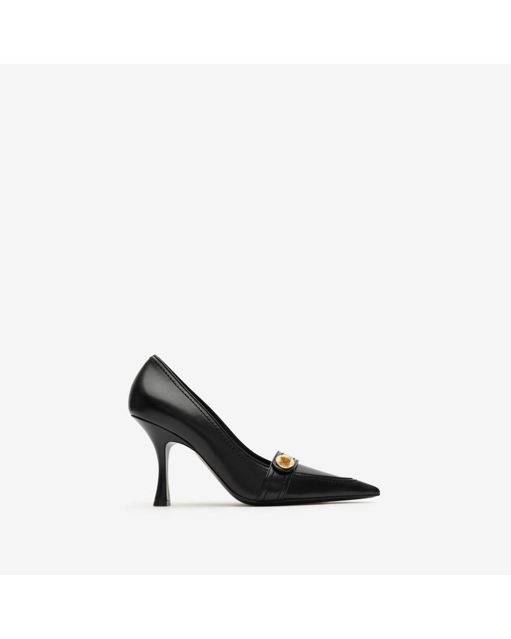 Burberry Black Leather Cotswolds High Pumps