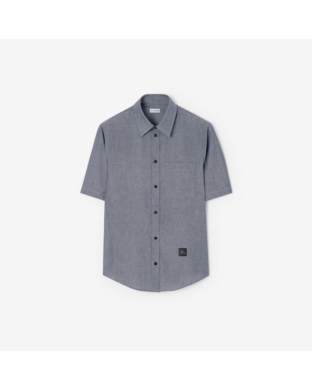 Burberry Gray Chambray Shirt for men