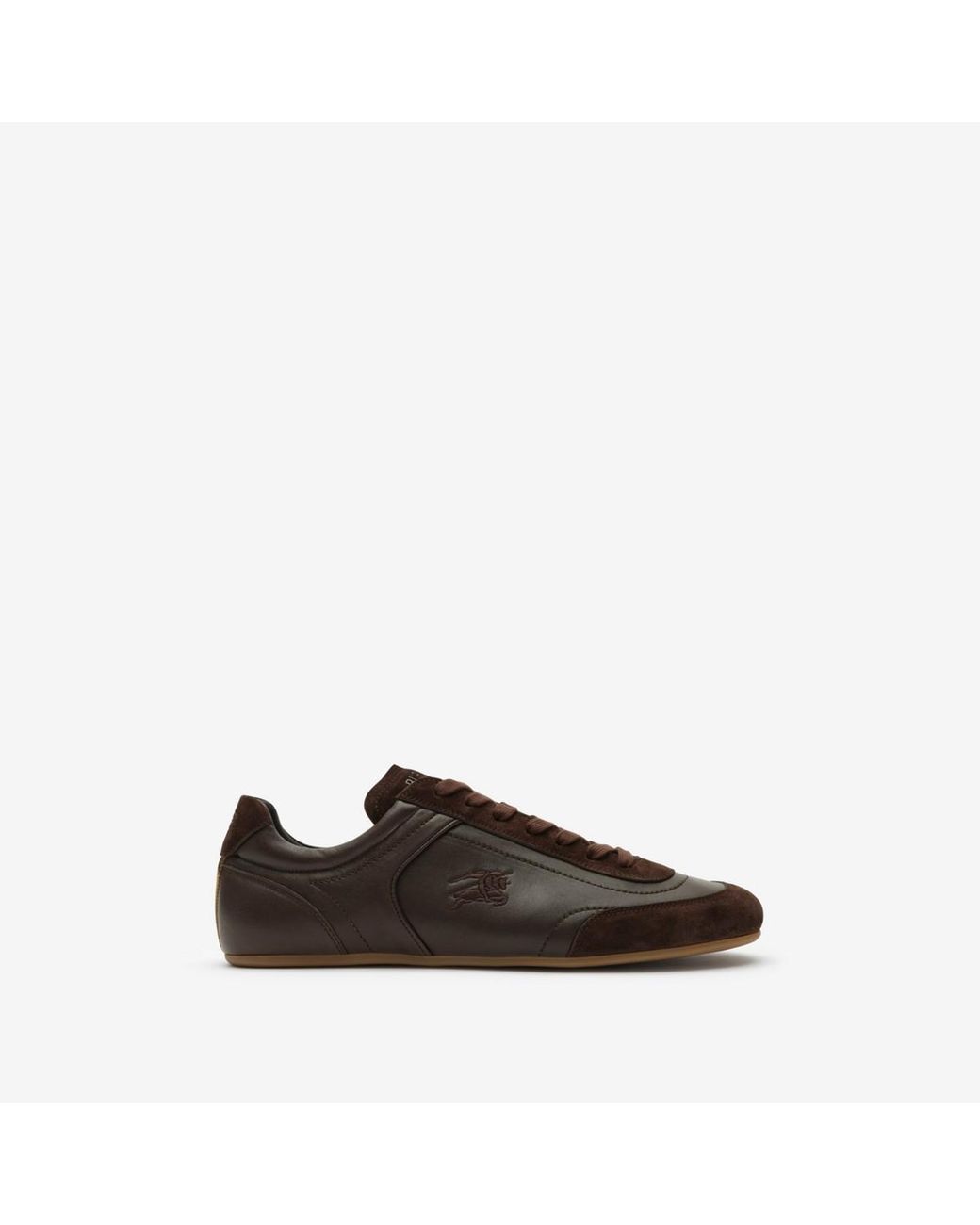 Burberry Brown Leather Knight Runner Sneakers for men