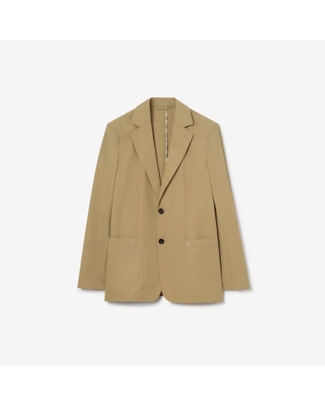 Burberry Natural Technical Cotton Tailored Jacket for men