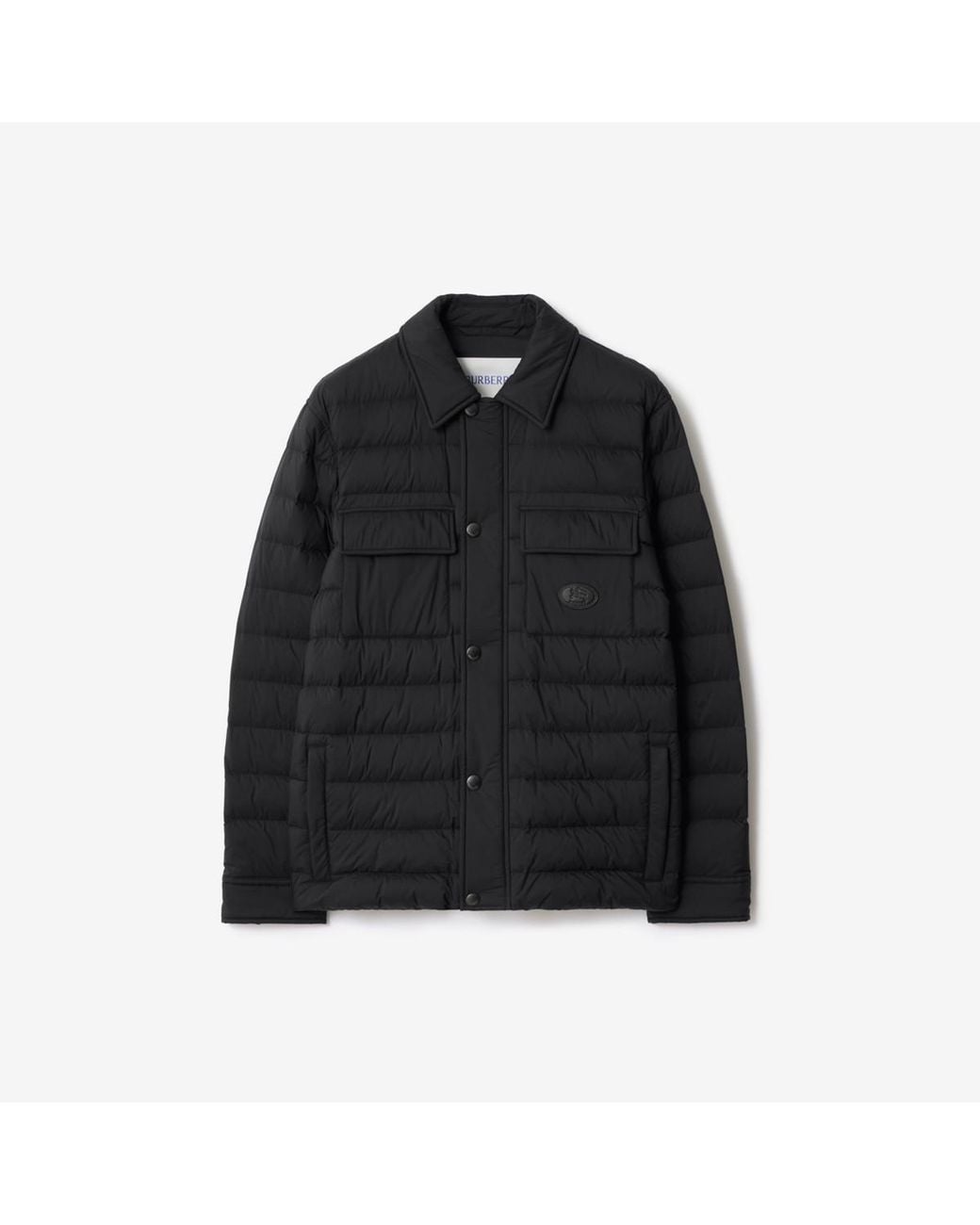 Burberry Black Nylon Padded Overshirt for men