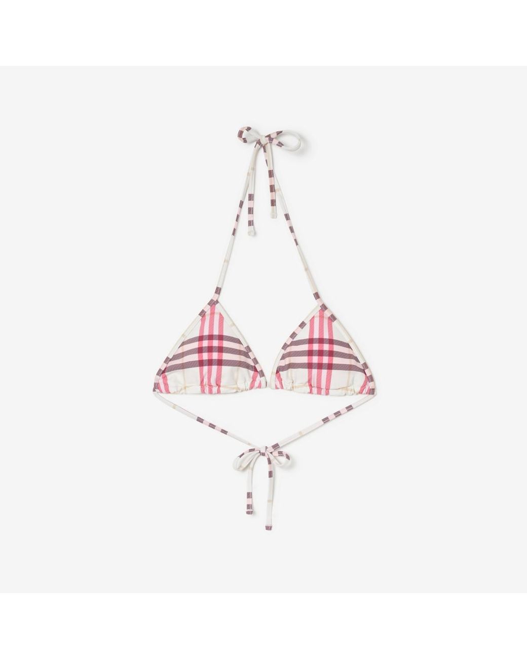 Burberry Pink Check Bikini Top