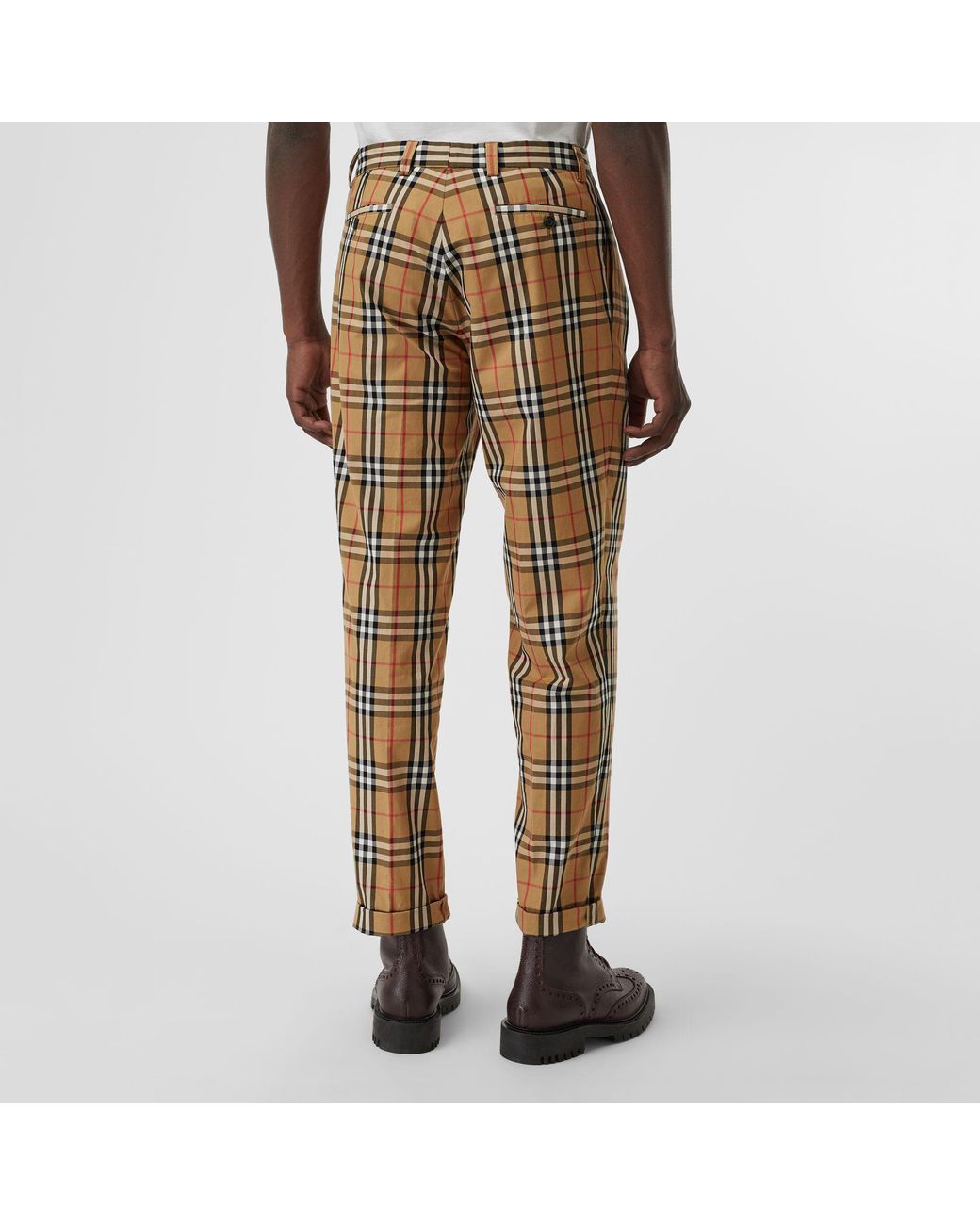 Burberry Vintage Check Cotton Trousers for Men | Lyst UK