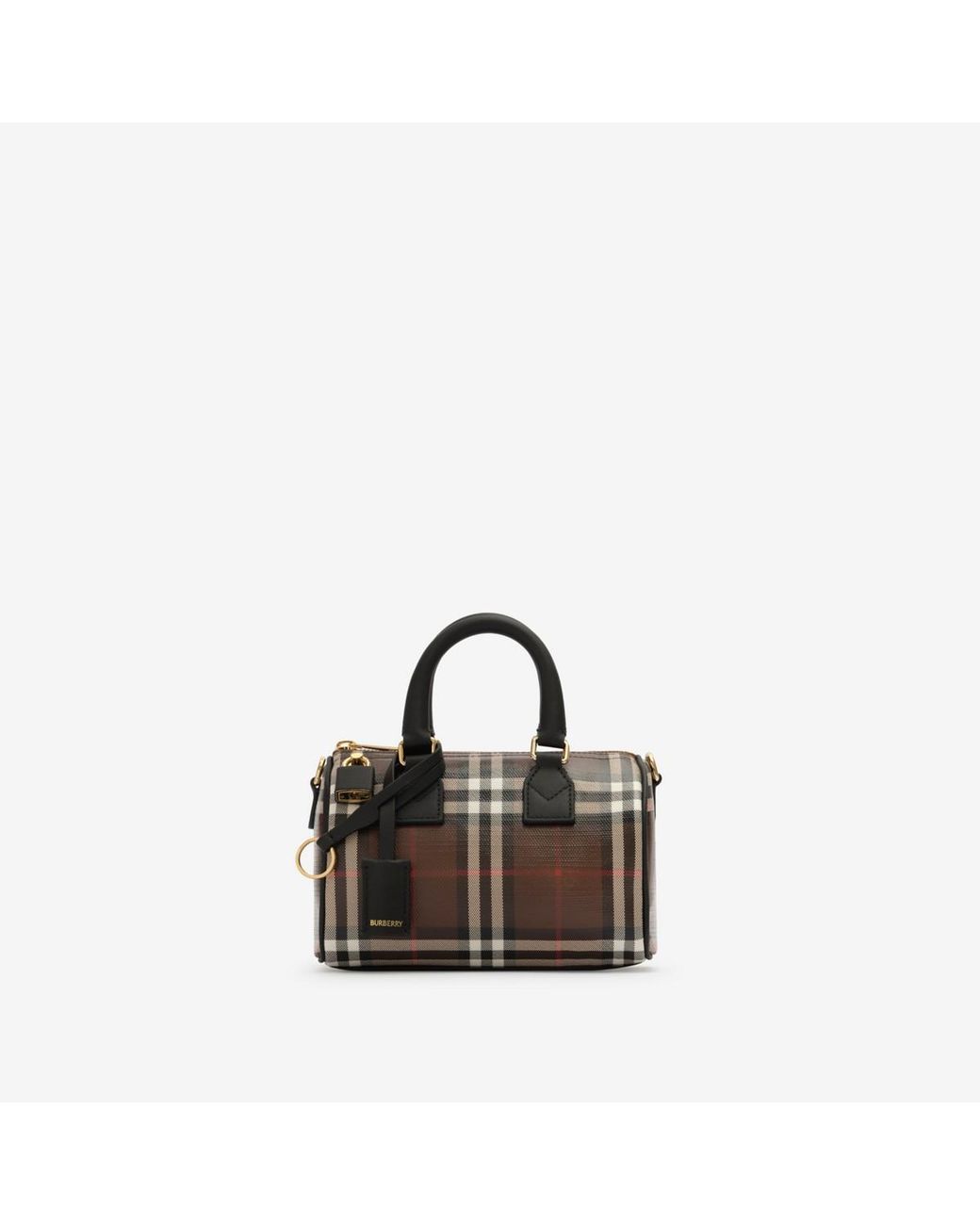 Burberry Black Mini Check Bowling Bag