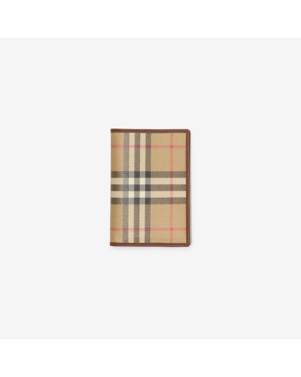 Burberry Check Folding Card Case in Natural für Herren