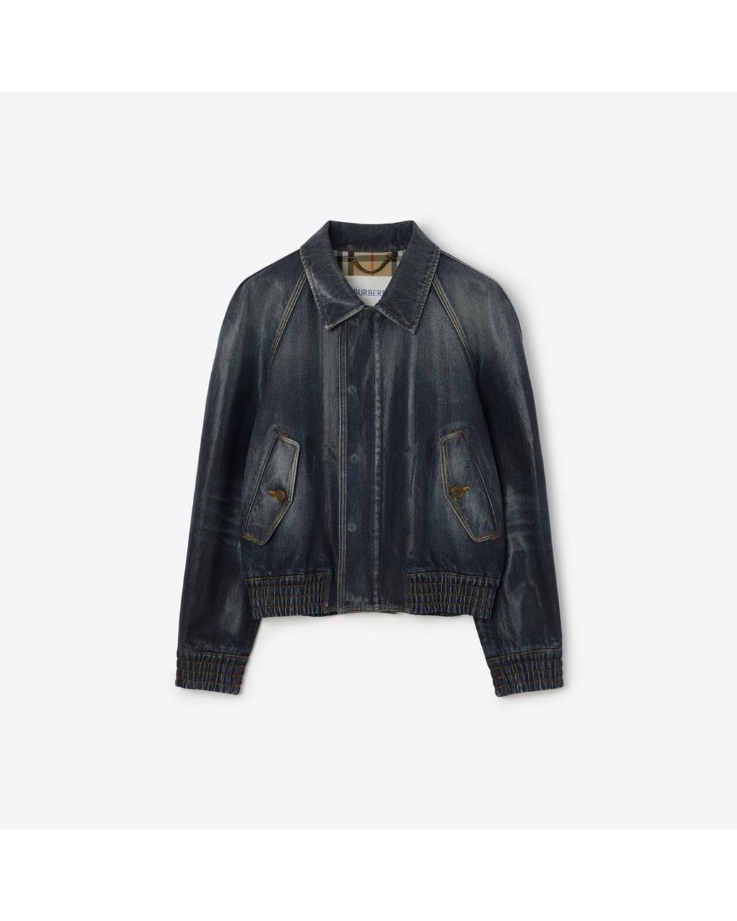 Burberry Blue Coated Denim Jacket for men