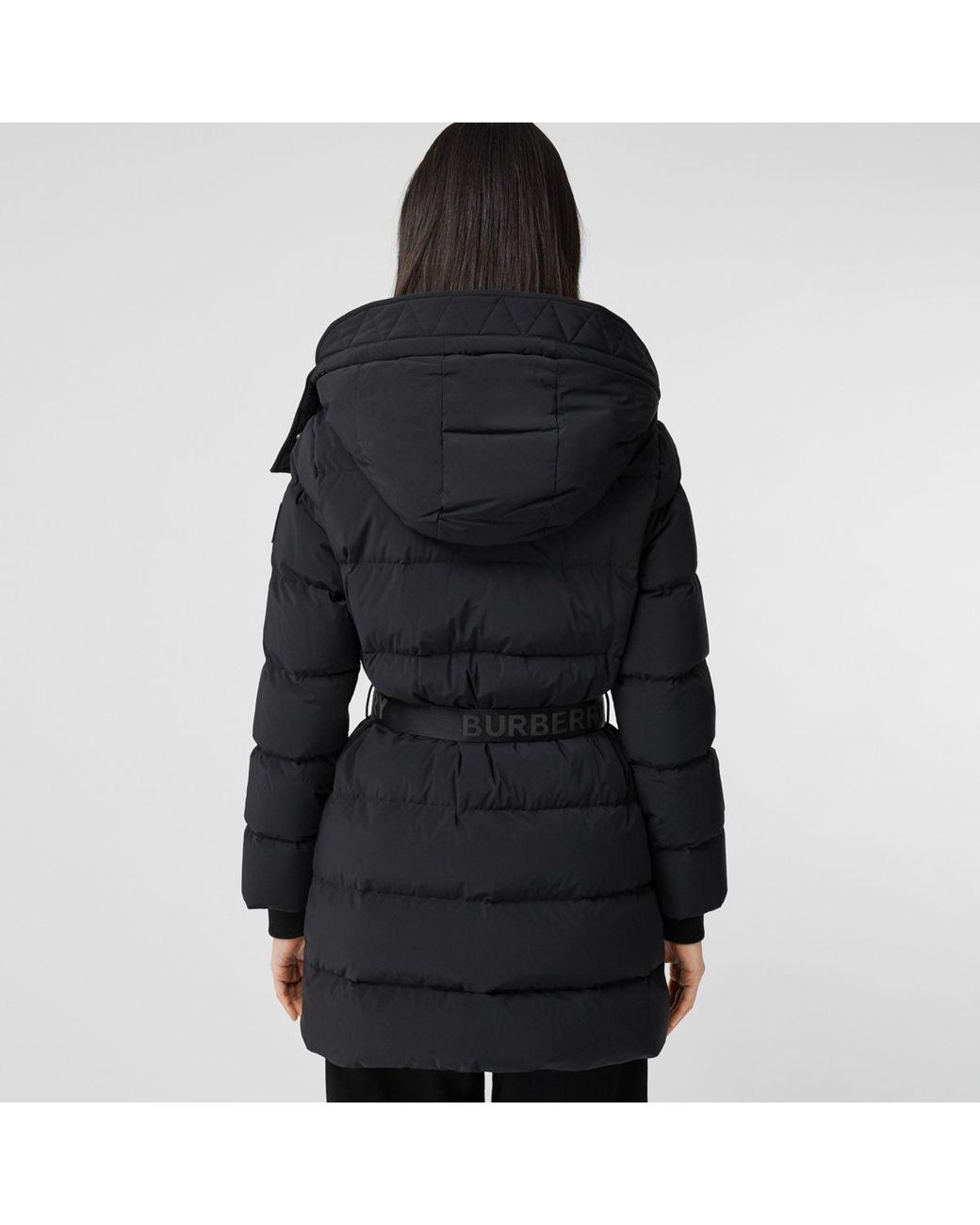burberry belted puffer jacket