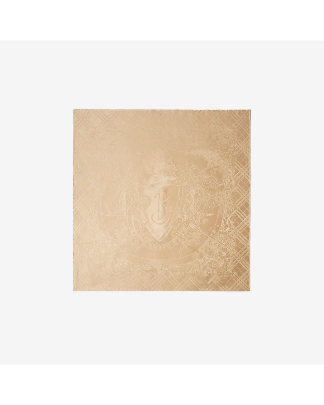 Burberry Natural Floral Crest Silk Scarf