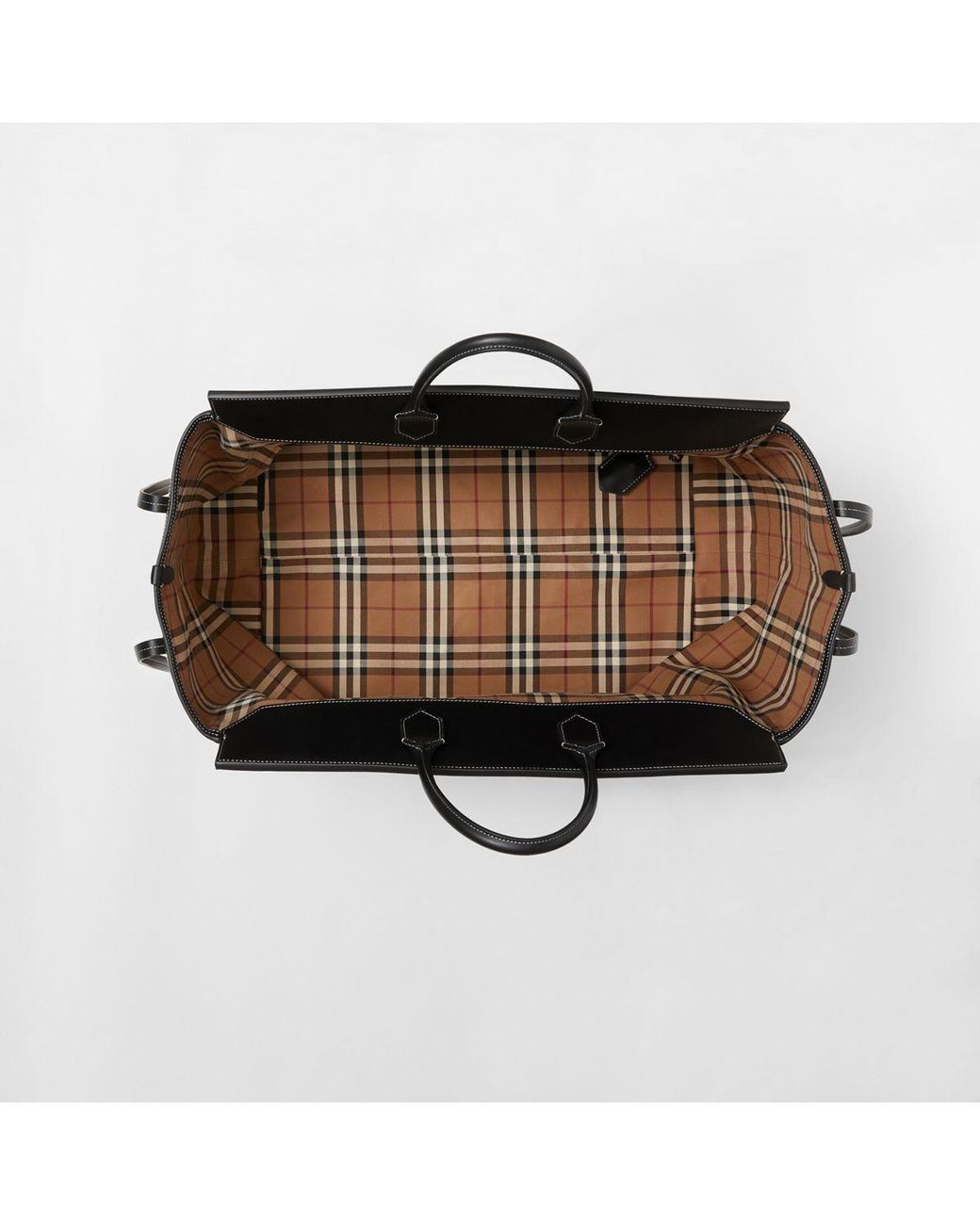 Burberry Check Wool Cashmere Society Holdall for Men | Lyst