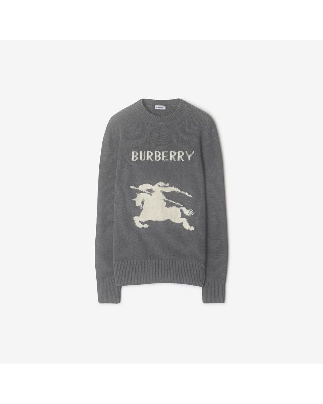 Burberry Gray Knight Wool Cashmere Sweater