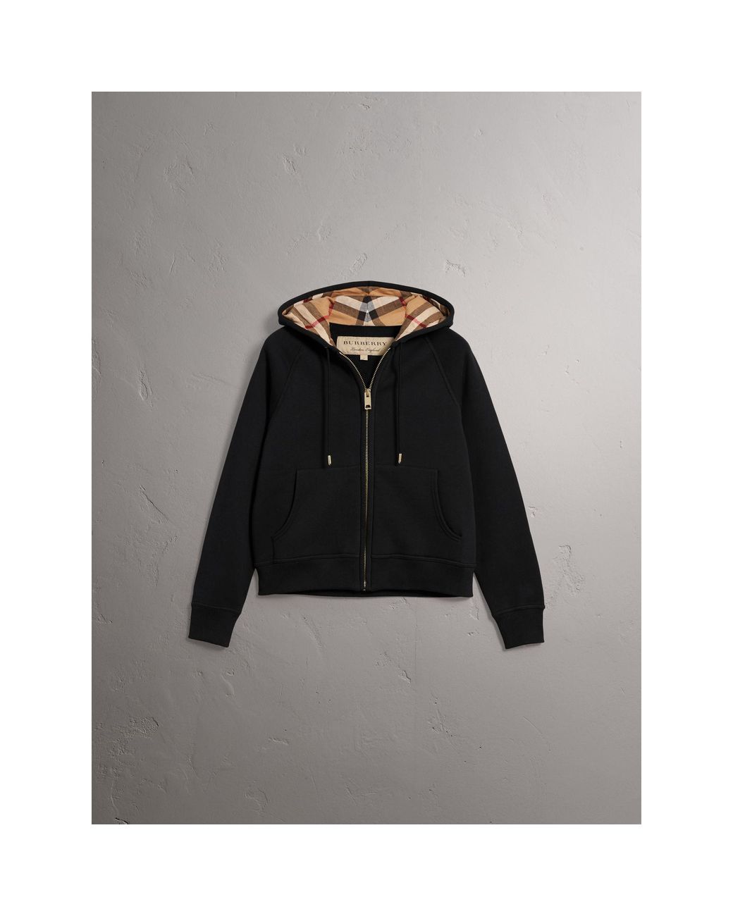 Burberry Sweatjacke aus einer Baumwollmischung mit Kapuze in Schwarz | Lyst  DE