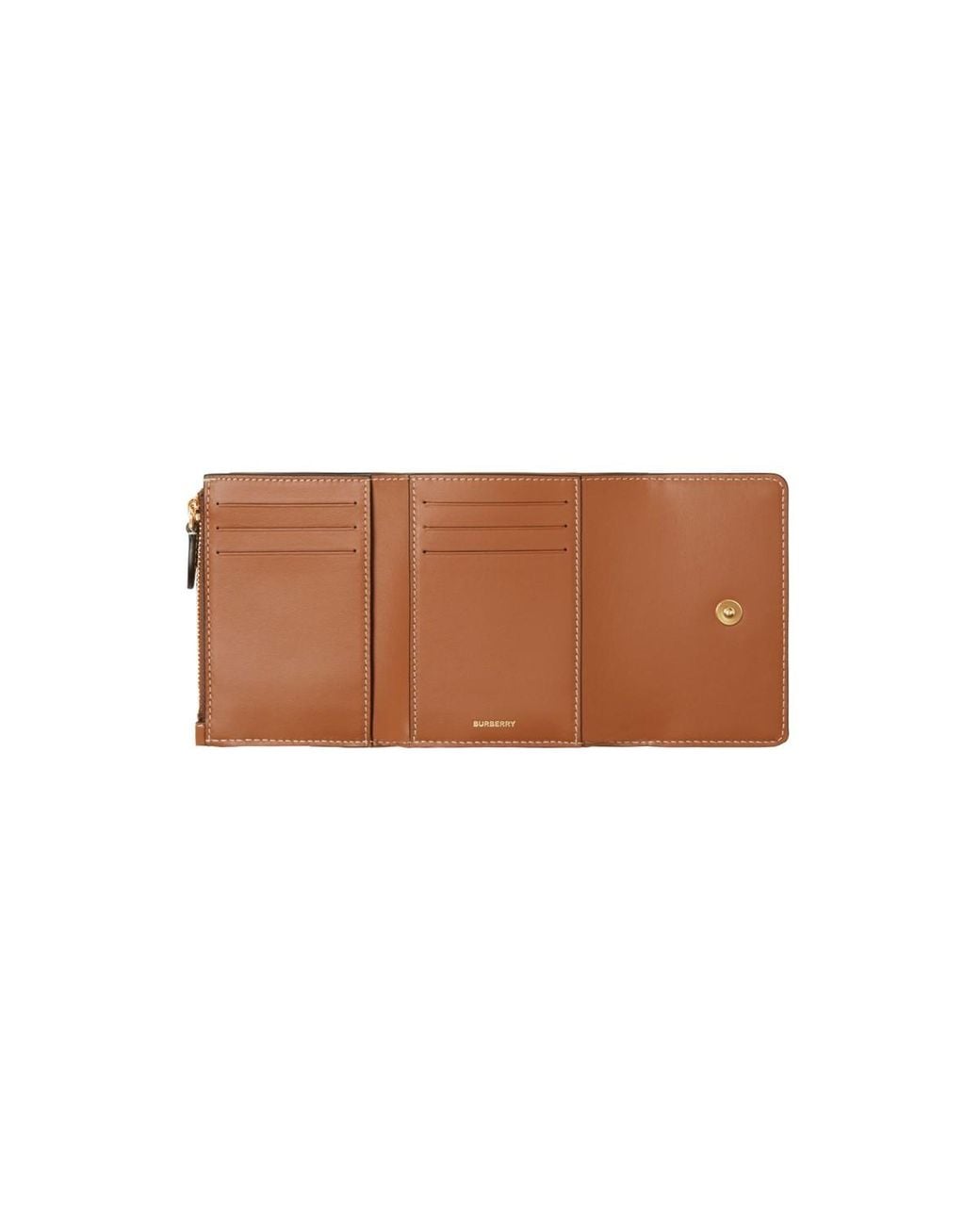 Burberry Brown Small Check Folding Wallet