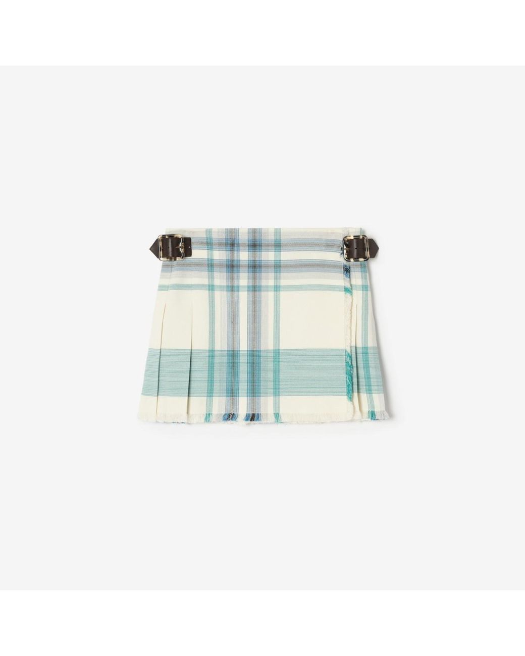 Burberry Blue Check Viscose Blend Mini Kilt