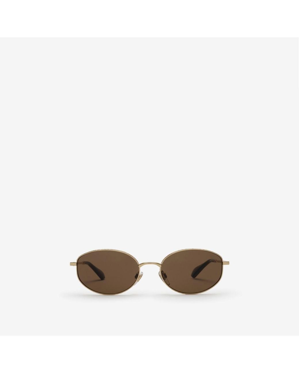 Burberry Multicolor Metal Check Oval Sunglasses