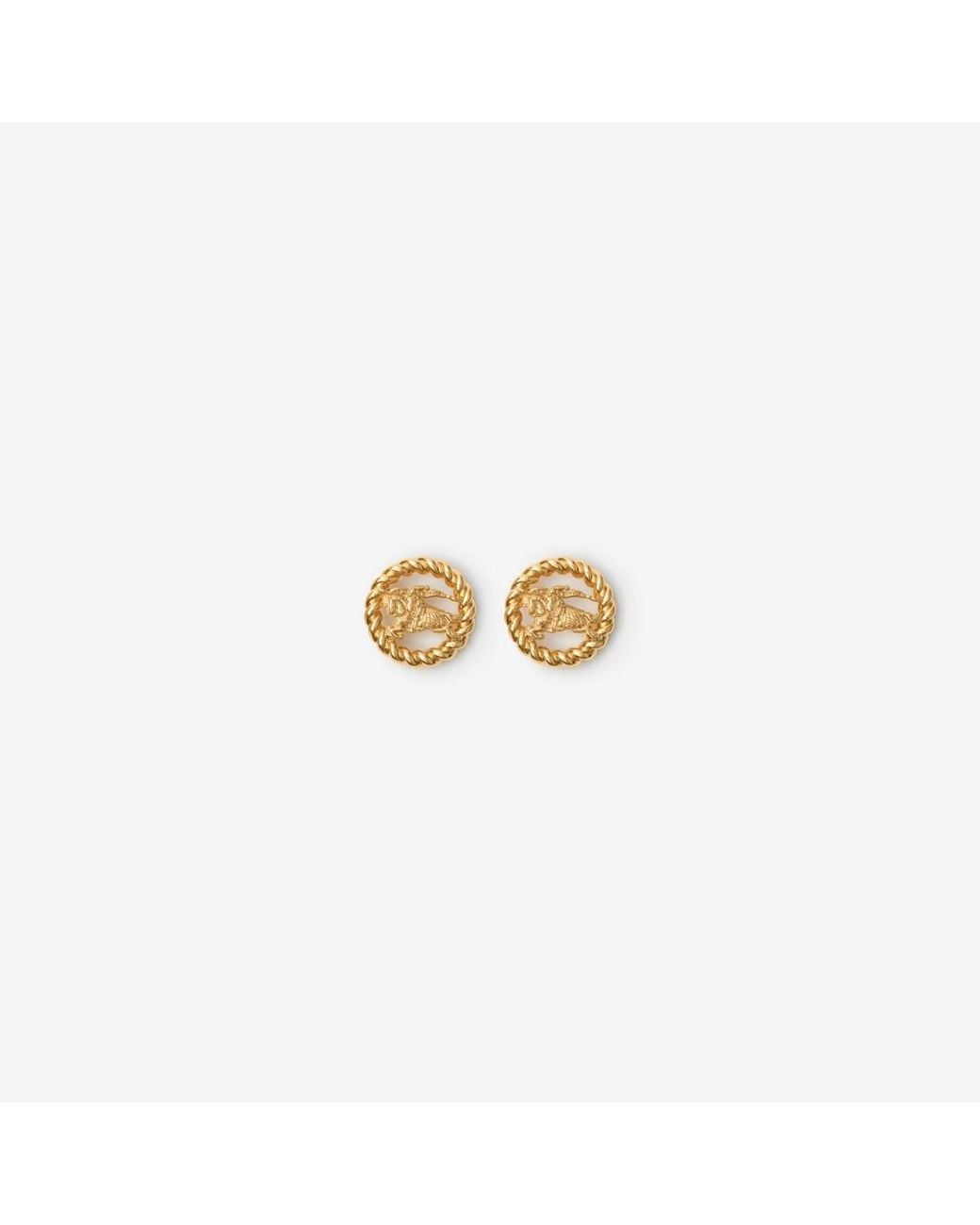 Knight Stud Earrings Burberry en coloris Metallic